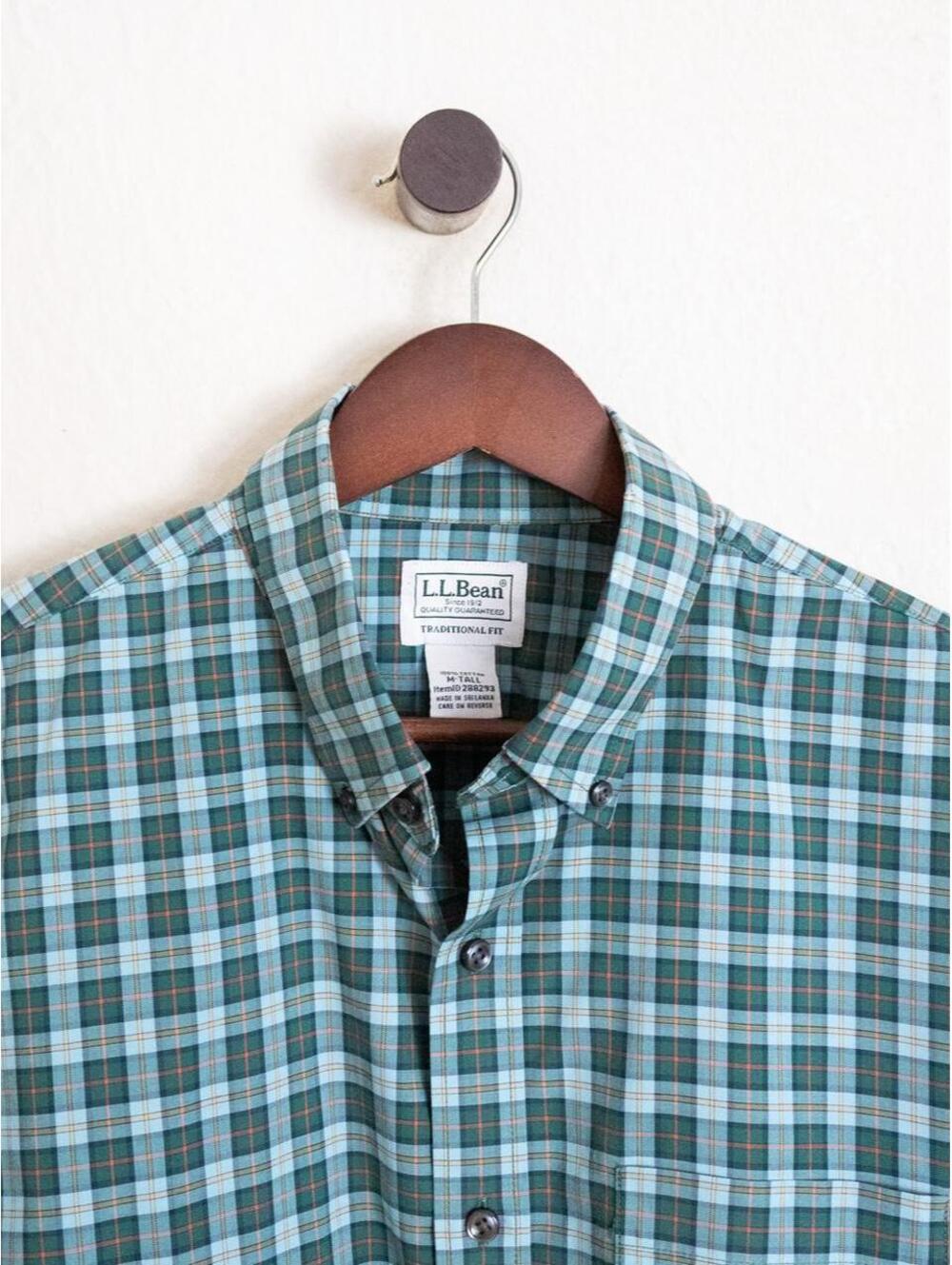 L.L.Bean Traditional Fit Plaid Button Down Shirt